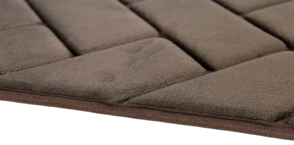 BO-MA, Protišmyková kúpeľňová predložka 3D 7288 coffee, 50x40, hnedá, kúpeľňa