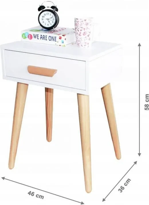 Bestent Nočný stolík White Design