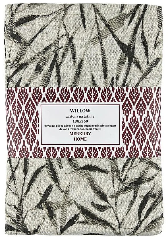 Záves Willow béžová na páske 138x260