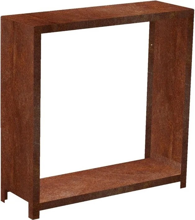 Stora Záhradný drevník 120 x 120 x 40 cm, corten CORGARDEN 1036