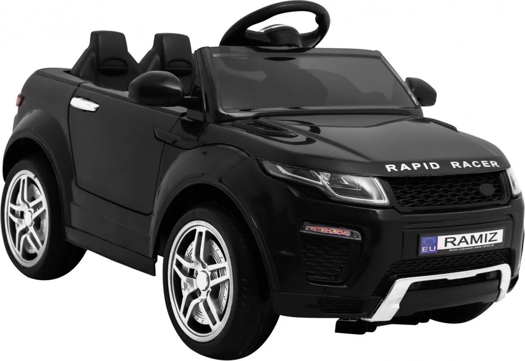 Ramiz Elektrické autíčko Rapid Racer pre deti, čierne SUV + diaľkové ovládanie