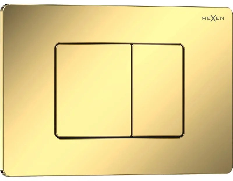 Mexen Tex 05, splachovacie tlačidlo z nehrdzavejúcej ocele, zlatá šampaňská lesklá, 6105-08
