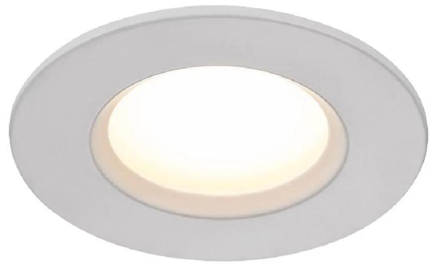NORDLUX Zapustené kúpeľňové LED svetlo DORADO, 5,5 W, teplá biela, 8,5 cm, okrúhle, biele