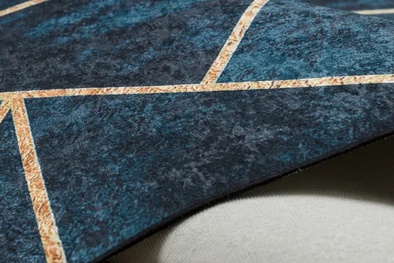 Dywany Łuszczów, Kusový koberec ANDRE Mosaic 1173, 120x170, modrá, chodba / predsieň