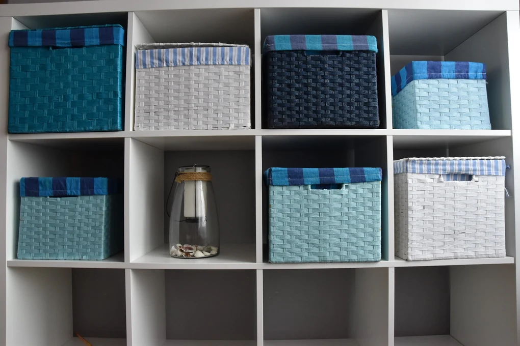 Úložný box s vekom modrý Rozmery (cm): 43x32, v. 30