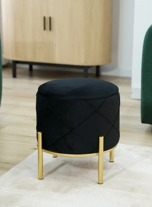 Úložná taburetka SAVANA čierna