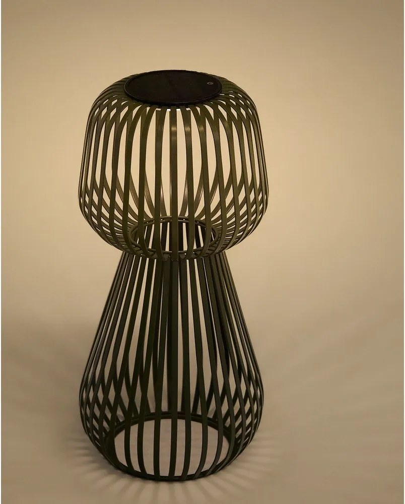 LED stolové vonkajšie svietidlo so stmievačom so solárnym panelom (výška 42 cm) Reiba – Kave Home