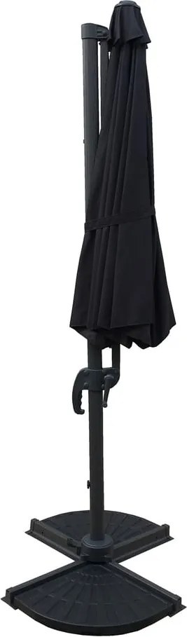 Sivý slnečník 300x300 cm Deluxe – Garden Pleasure