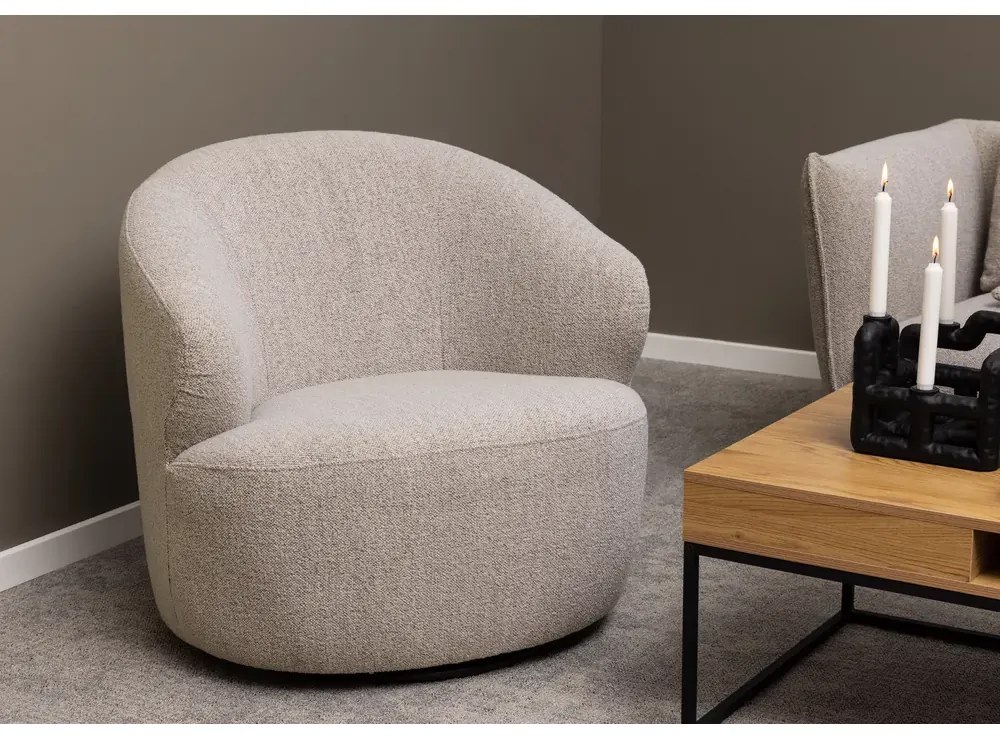 Otočné designové relaxační křeslo Westport béžové
