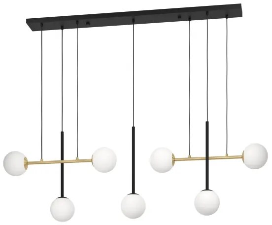 Eglo 390178 - Luster na lanku PAZ 7xE14/40W/230V zlatá/čierna