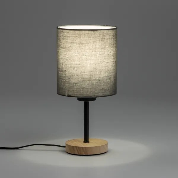 Brilagi - Stolná lampa NUBILA WOOD 1xE27/25W/230V dub/antracit