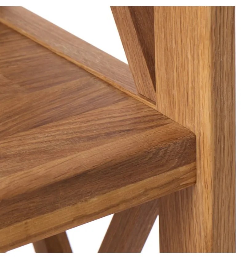 Regál z dubového dreva v prírodnej farbe 70x124 cm X-Shelf – Unique Furniture