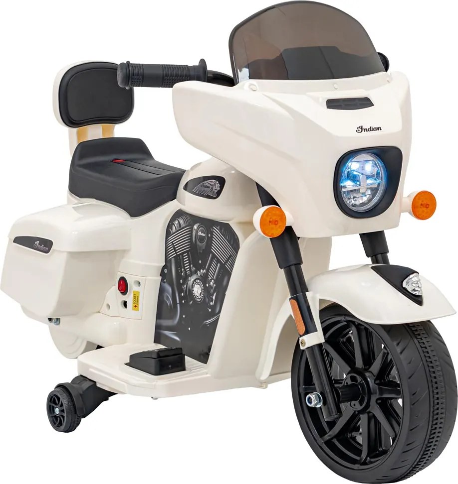 Ramiz Chopper INDIAN Biela motorka pre dieťa