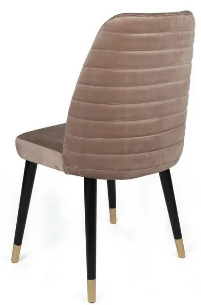 Súprava jedálenských stoličiek Hugo Beige and Black, 2 ks