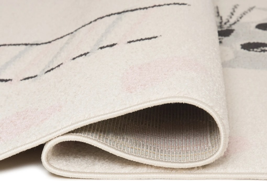 TA Koberec H320A BIELA/RUŽOVÁ HAPPY FBA Rozmer: 160x220 cm