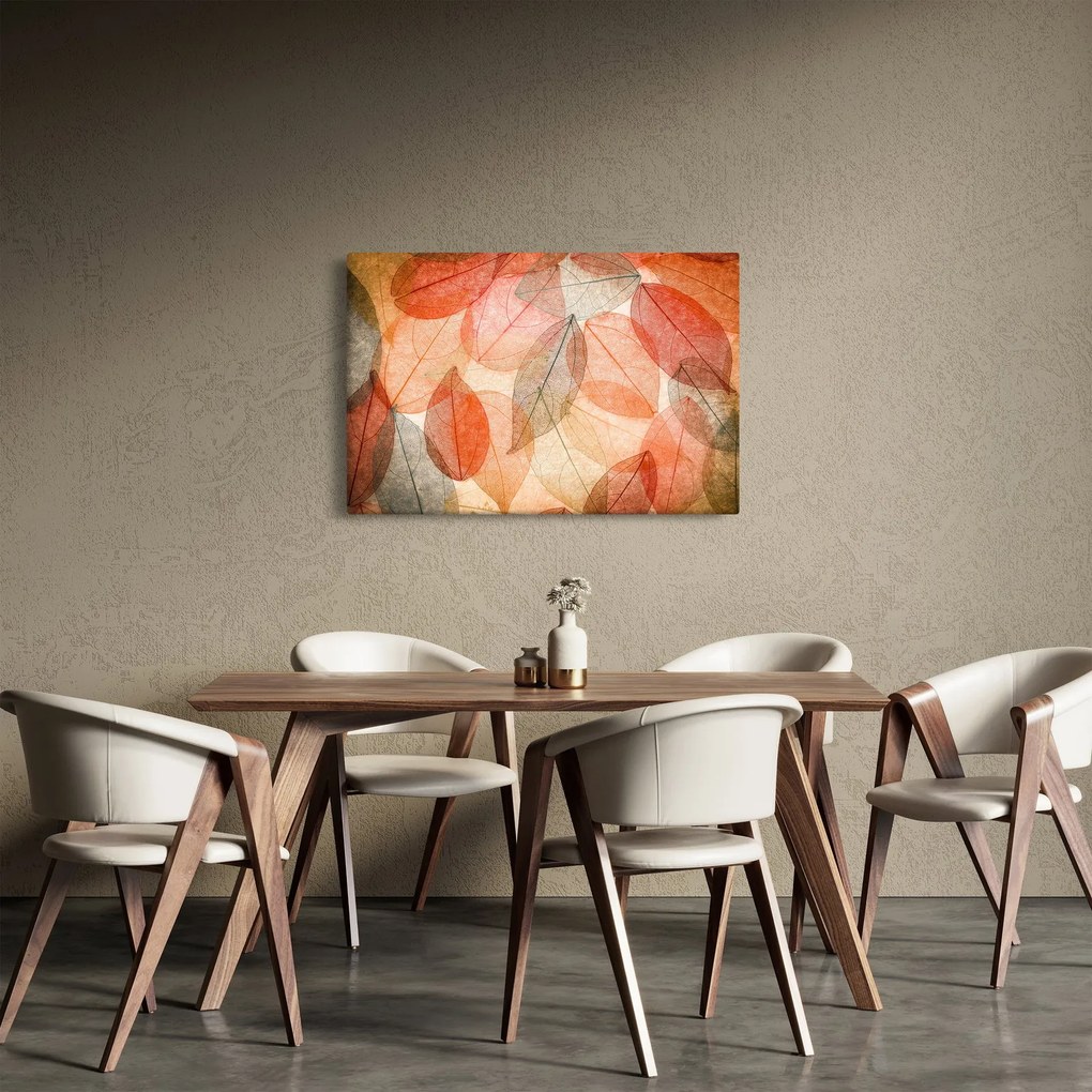 Obraz maľovaného jesenného lístia (90x60 cm)