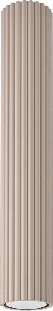 Stropné svietidlo Karbon, 1x tmavobéžové hliníkové tienidlo, (40 cm)