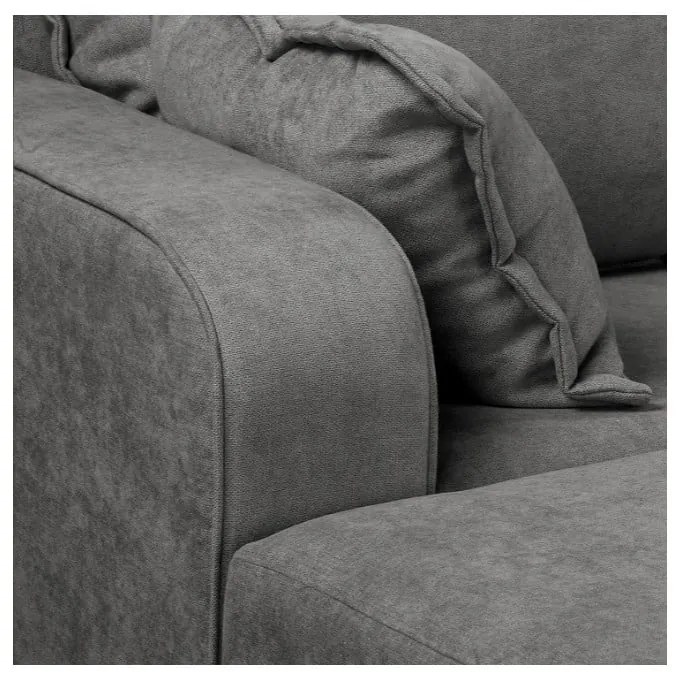 Tmavosivá rohová pohovka (ľavý roh) Beata - Ropez