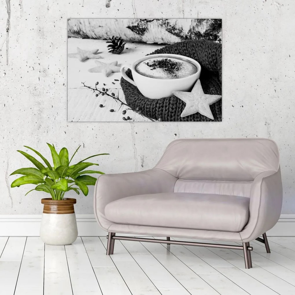 Obraz - Zimné cappuccino (90x60 cm)