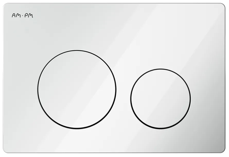 Toaletný set s inštaláciou AM.PM IIS90101.NA1700 bezokrajové, so sedadlom microlift, biela mechanické tlačidlo na splachovanie