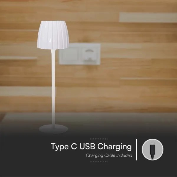 LED Stmievateľná dobíjacia stolná lampa LED/2,7W/5V 3000-6000K 1800 mAh biela