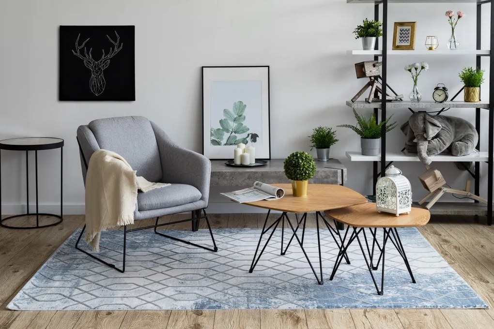 Kusový koberec AKRYLOVÝ VALENCIA 3951 Modrý/Sivý