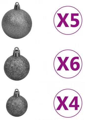 vidaXL Vianočná girlanda s LED a súpravou gulí zelená 10 m PVC-