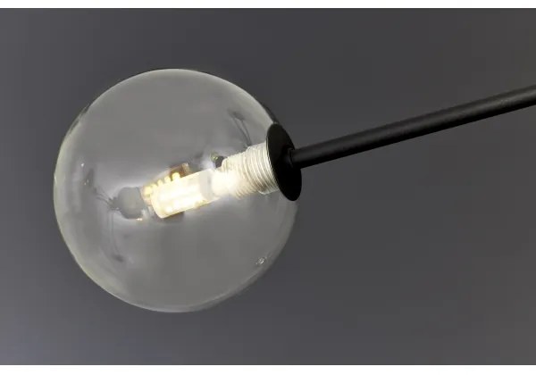 Jupiter 1996 - Luster na tyči MOKA 4xGU10/10W/230V + 4xG9/10W/230V čierna/číra