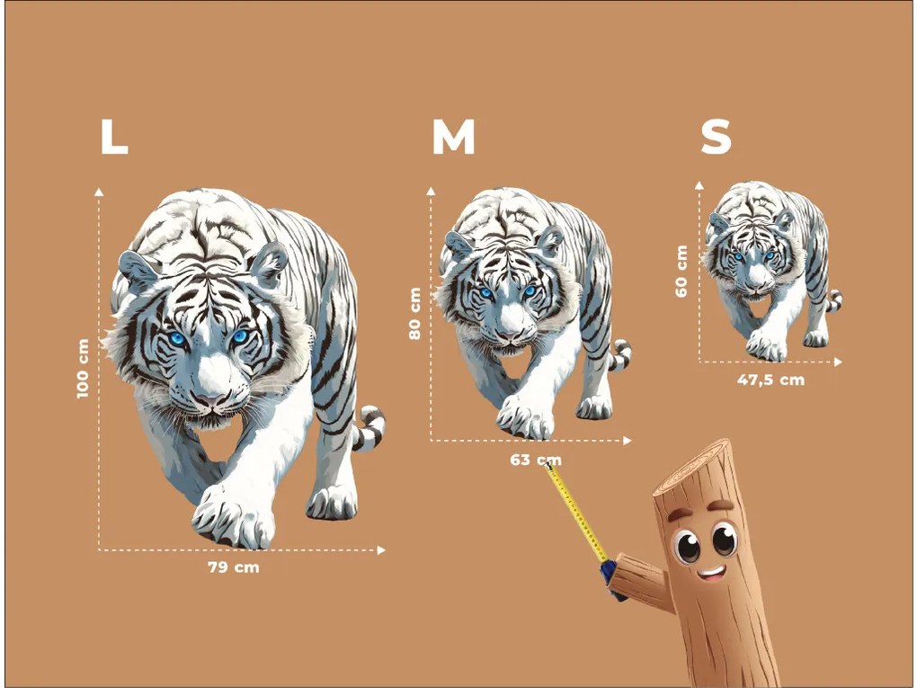 drevko | Obraz Biely tiger 60 x 475 cm