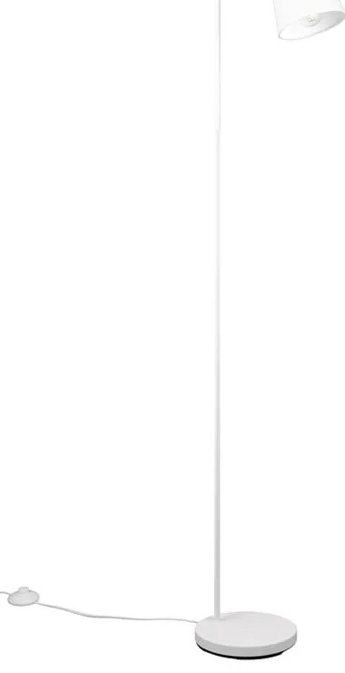 Biela stojacia lampa s textilným tienidlom (výška 148 cm) Buddy – Trio