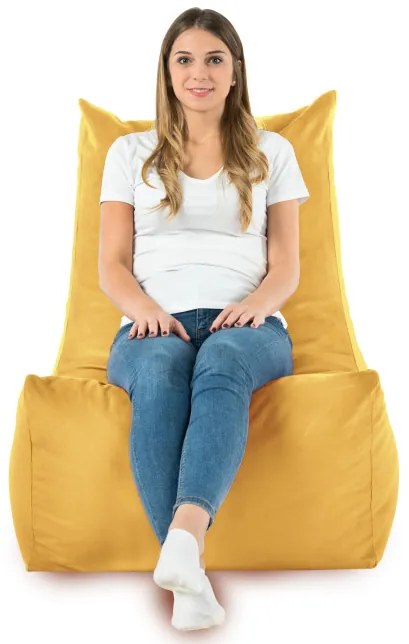 Moderné kreslo DISTINTO horčicová