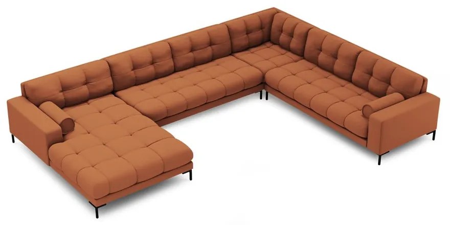 Rohová pohovka v tehlovej farbe (pravý roh) Bali – Cosmopolitan Design