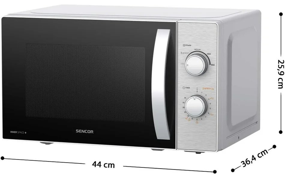 Sencor SMW 2120SS mikrovlnná rúra, sivá