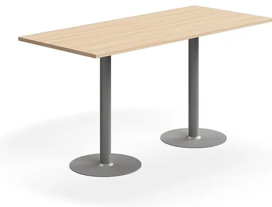 Barový stôl VERTICUS, 1800x800x900 mm, dub/strieborná