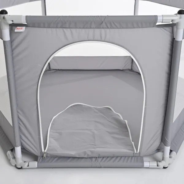 Hracia ohrádka 120 cm, sivá