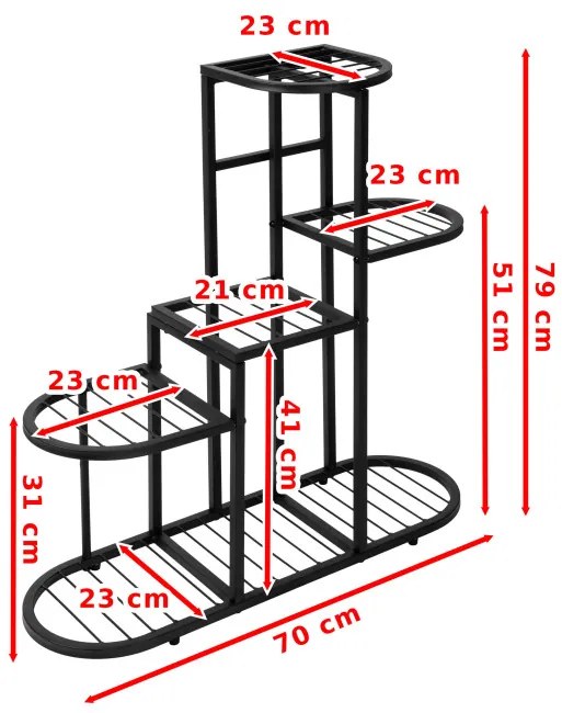 Stojan na kvety STIGAN čierny
