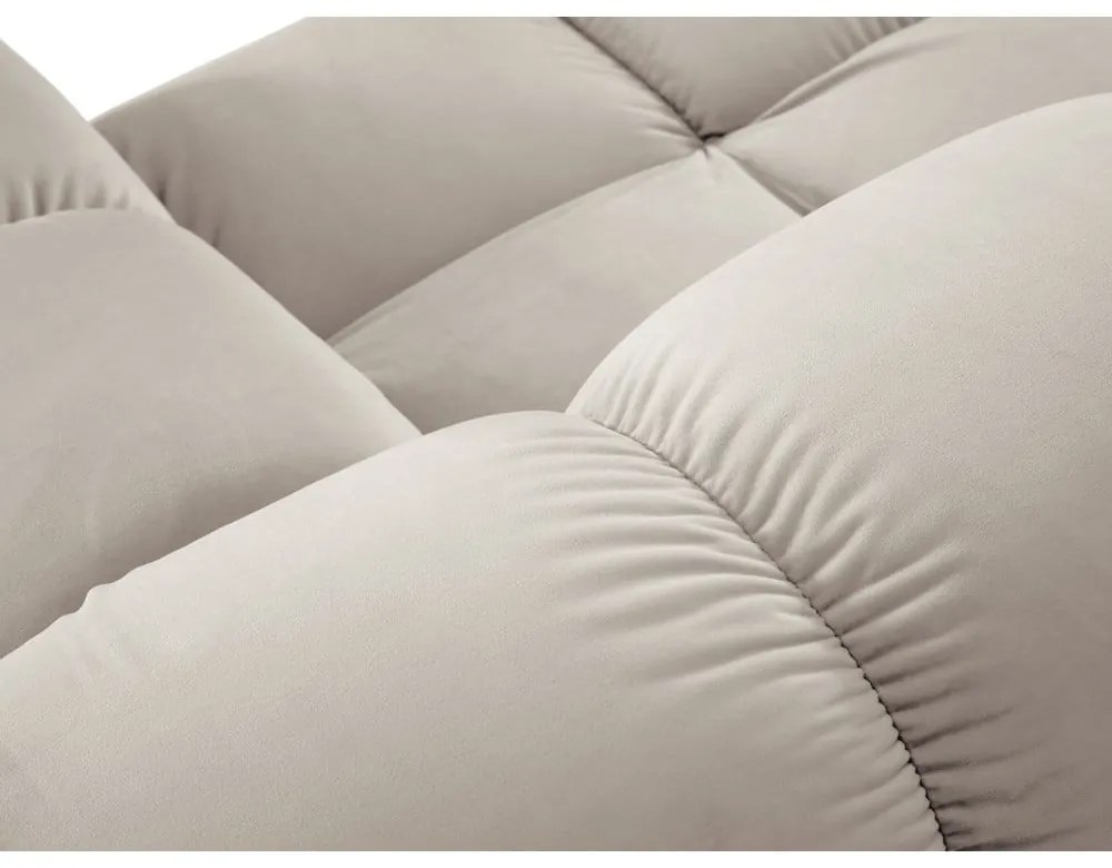 Béžová zamatová modulárna rohová pohovka (pravý roh) Bellis – Micadoni