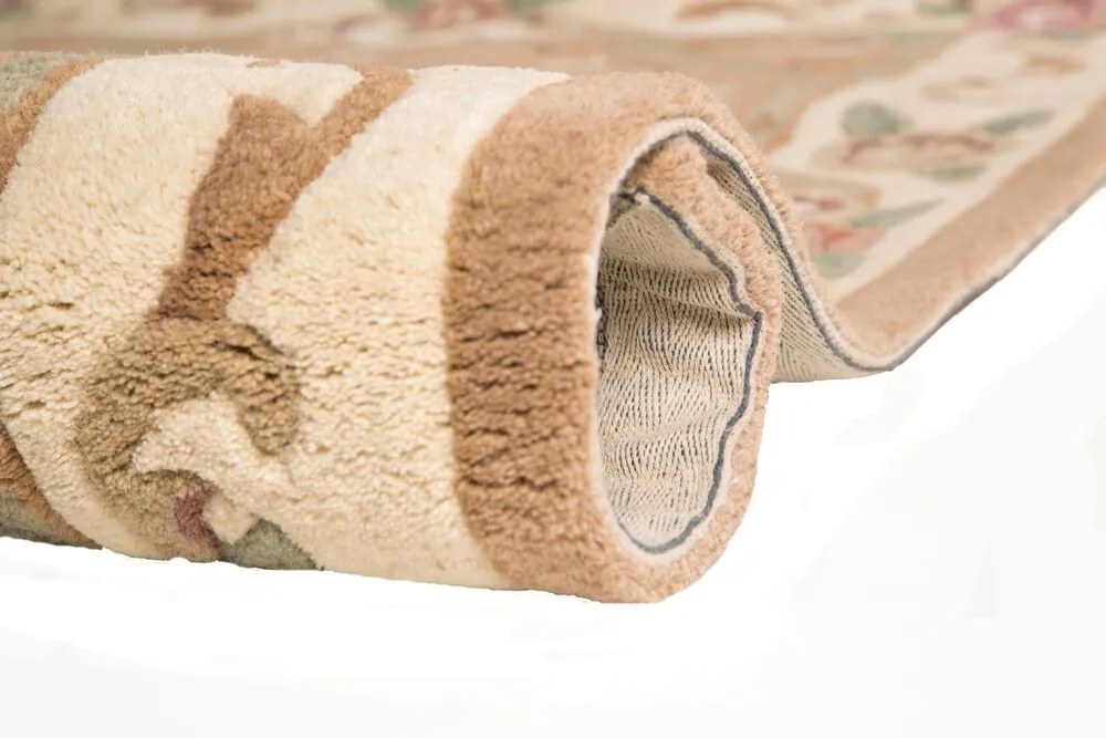 Flair Rugs koberce Ručne všívaný kusový koberec Lotus premium Fawn kruh - 120x120 (priemer) kruh cm