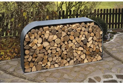 Prístrešok na drevo WESTMANN 212 x 46 x 111 cm plechový antracit