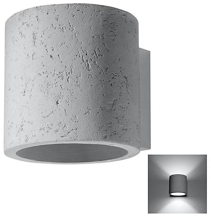 Sollux SL.0486 - Nástenné svietidlo ORBIS 1xG9/40W/230V betón