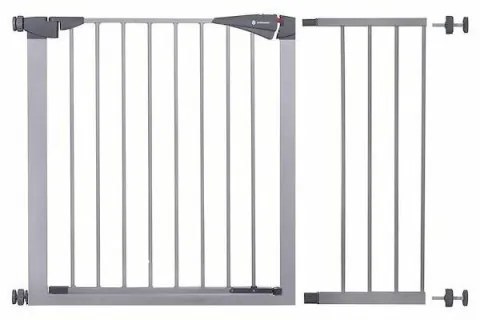 SPRINGOS Detská zábrana nastaviteľná 79-112 cm SPRINGOS BabyLock šedá