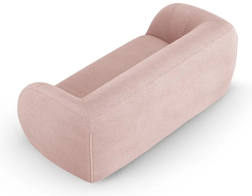 Svetloružová pohovka z textílie buklé 210 cm Essen – Cosmopolitan Design