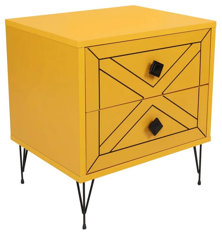 Nočný stolík Luna Yellow