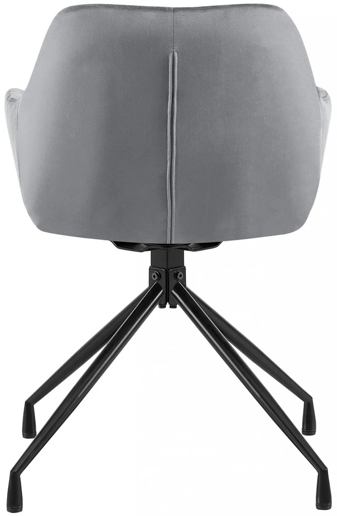 Jedálenská stolička Welby zamat - tmavo šedá
