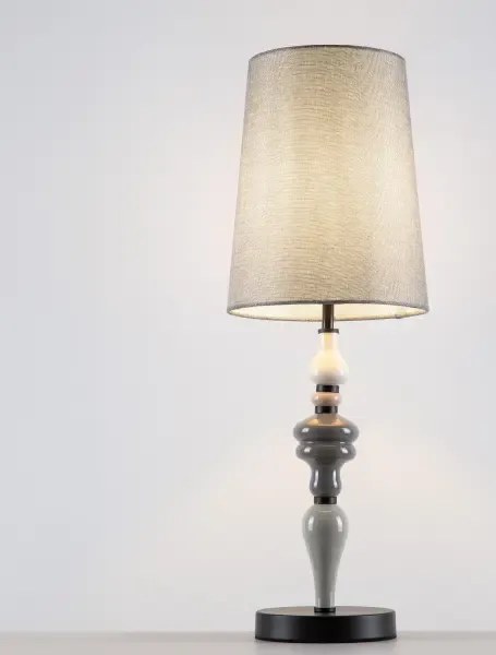 LED šedo-hnedá stolná lampa Damo