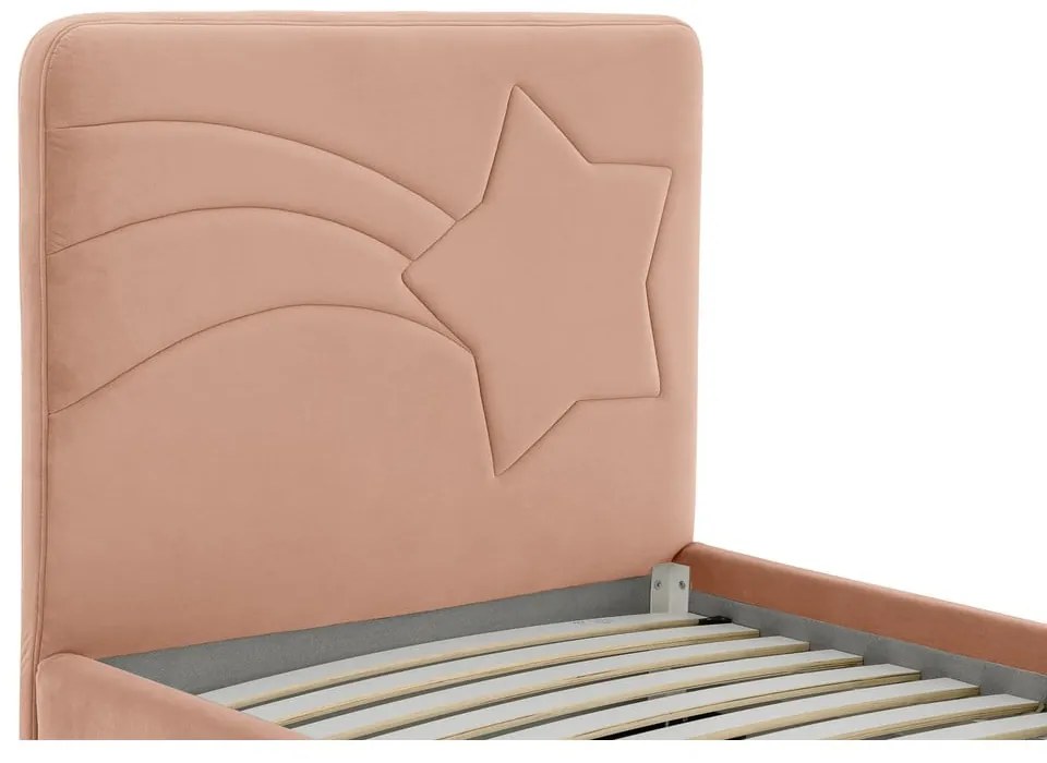 Ružová detská posteľ 90x200 cm Star – Scandic