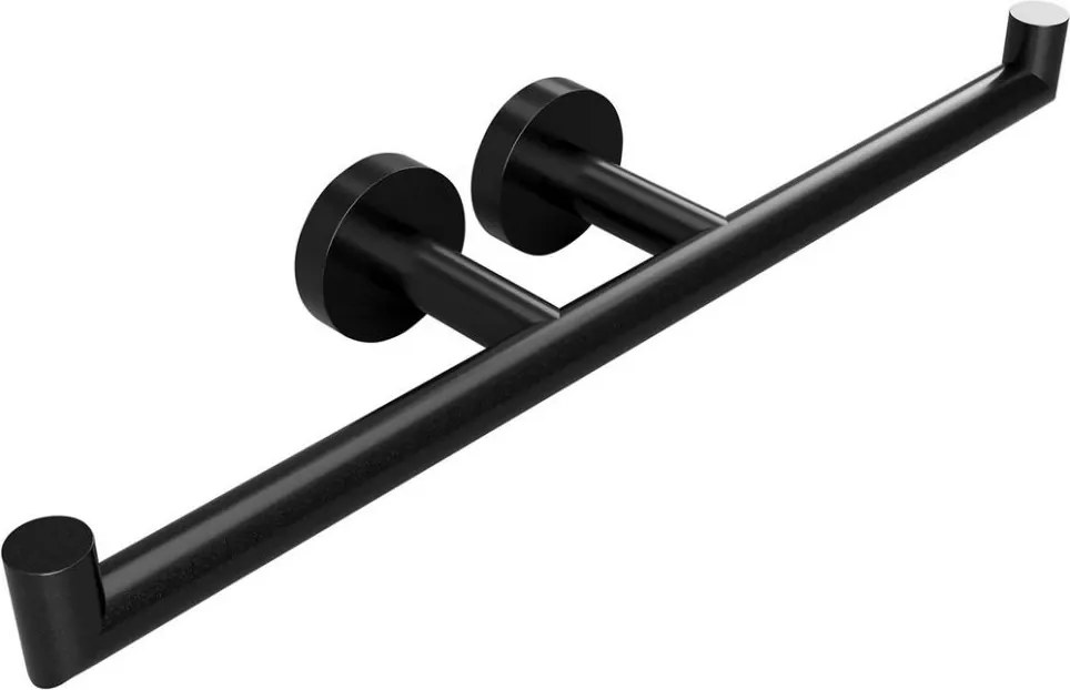 SAPHO - X-ROUND BLACK, dvojitý držiak toaletného papiera, čierna, XB703