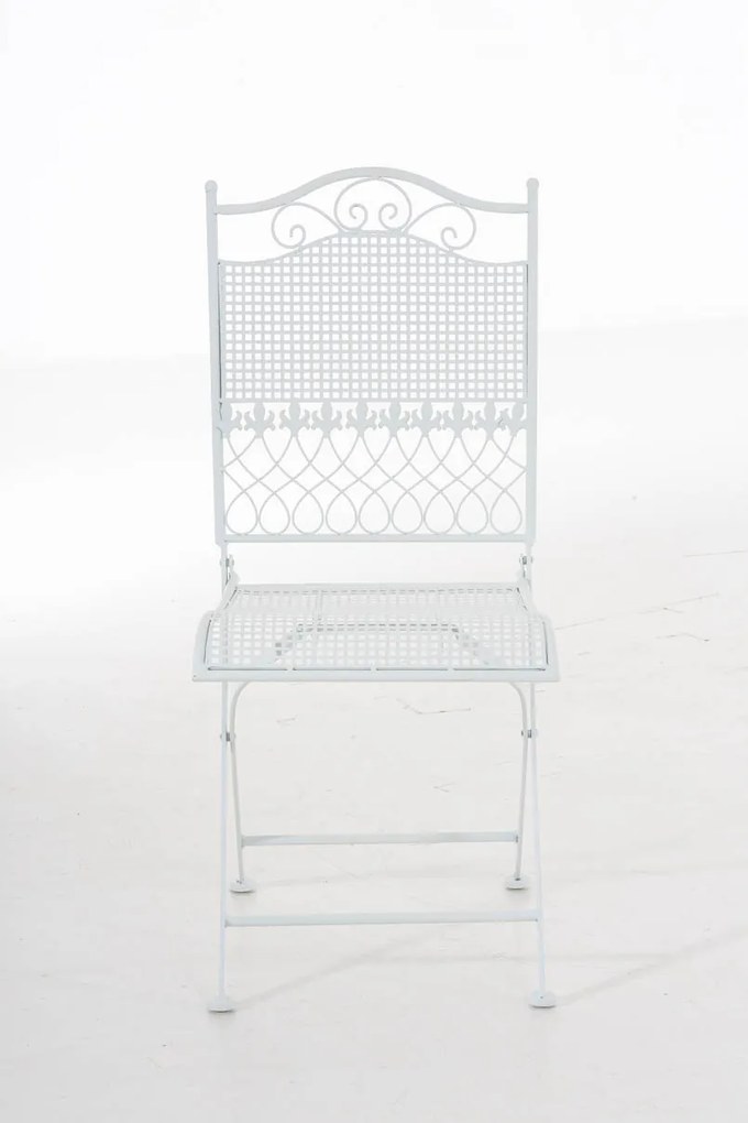 Kovová skladacia stolička Kiran - Biela