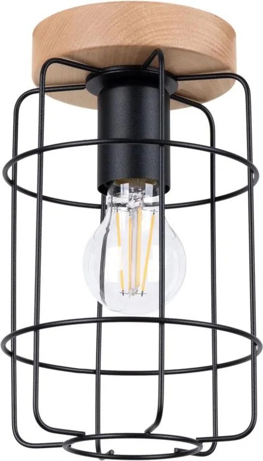 Sollux SL.1262 - Stropné svietidlo GOTTO 1xE27/15W/230V čierna