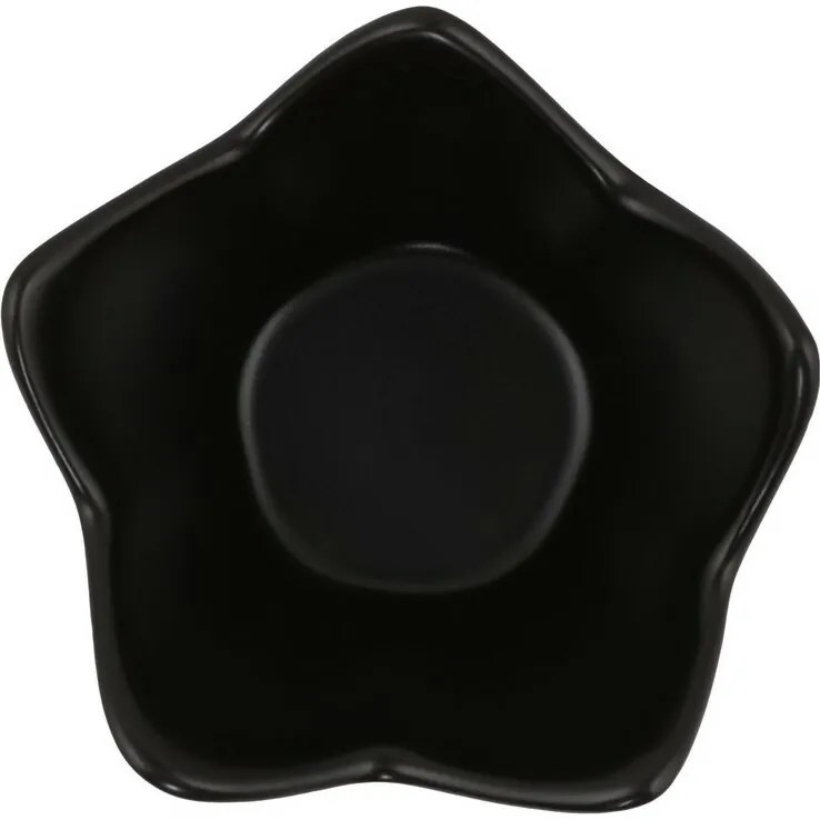 Sada 6 keramických misiek Lotus, 11,8 cm, čiernafarba